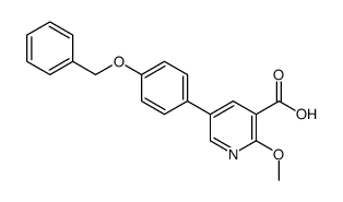 2-methoxy-5-(4-phenylmethoxyphenyl)pyridine-3-carboxylic acid Structure