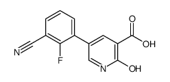 5-(3-cyano-2-fluorophenyl)-2-oxo-1H-pyridine-3-carboxylic acid结构式