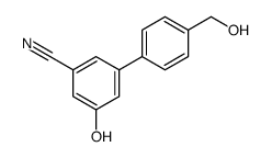 3-hydroxy-5-[4-(hydroxymethyl)phenyl]benzonitrile结构式