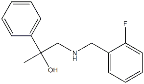 1-[(2-Fluorobenzyl)amino]-2-phenyl-2-propanol结构式