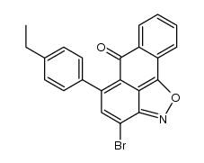 3-bromo-5-(4-ethylphenyl)-6H-anthra[1,9-cd]isoxazol-6-one结构式