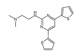 N-<2''-(dimethylamino)ethyl>-4,6-dithien-2'-ylpyrimidin-2-amine Structure