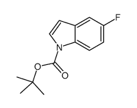 1-(tert-Butoxycarbonyl)-5-fluoroindole结构式