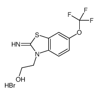 2-[2-imino-6-(trifluoromethoxy)-1,3-benzothiazol-3-yl]ethanol,hydrobromide Structure
