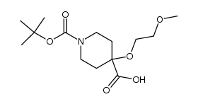 1-(tert-butoxycarbonyl)-4-(2-methoxyethoxy)piperidine-4-carboxylic acid结构式