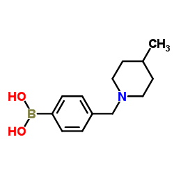 4-((4-Methylpiperidin-1-yl)Methyl)phenylboronic acid structure