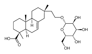 16-(α-D-mannopyranosyloxy)isopimar-7-en-19-oic acid结构式