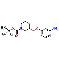 3-(6-Amino-pyrimidin-4-yloxyMethyl)-piperidine-1-carboxylic acid tert-butyl ester structure