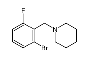 1-[(2-bromo-6-fluorophenyl)methyl]piperidine Structure