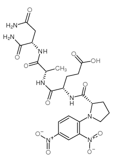 Dnp-Pro-Glu-Ala-Asn-NH2 structure