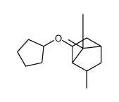 3-cyclopentyloxy-5,7,7-trimethylbicyclo[2.2.1]heptane结构式