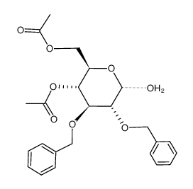 4,6-di-O-acetyl-2,3-di-O-benzyl-D-glucopyranose Structure