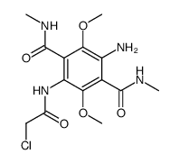 2-(chloroacetamido)-1,4-bis(methylcarbamyl)-3,6-dimethoxy-5-aminobenzene结构式