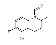 5-bromo-6-fluoro-1-formyl-2-methyl-1,2,3,4-tetrahydroquinoline Structure