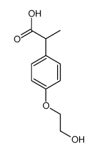 2-(4-hydroxyethoxyphenyl)propionic acid结构式