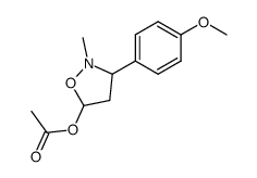 3-(4-methoxyphenyl)-2-methylisoxazolidin-5-yl acetate结构式