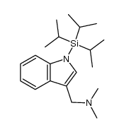 dimethyl-((1-triisopropylsilanyl)-1H-indol-3-ylmethyl)amine结构式