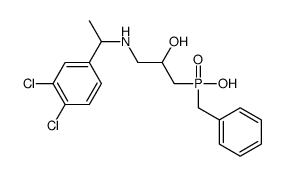 benzyl-[3-[1-(3,4-dichlorophenyl)ethylamino]-2-hydroxypropyl]phosphinic acid Structure