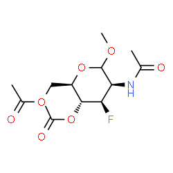 methyl 2-acetamido-4,6-di-O-acetyl-2,3-dideoxy-3-fluoromannopyranoside结构式