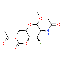 methyl 2-acetamido-4,6-di-O-acetyl-2,3-dideoxy-3-fluoromannopyranoside structure