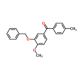[3-(Benzyloxy)-4-methoxyphenyl](4-methylphenyl)methanone结构式