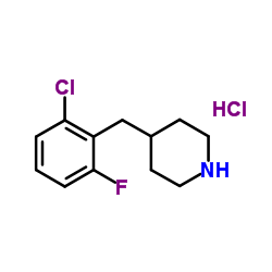 4-[(2-Chloro-6-fluorophenyl)Methyl]piperidine hydrochloride structure
