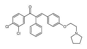 3,4-Dichloro-α-phenyl-4'-[2-(1-pyrrolidinyl)ethoxy]chalcone Structure