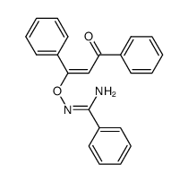 N'-((3-oxo-1,3-diphenylprop-1-en-1-yl)oxy)benzimidamide结构式
