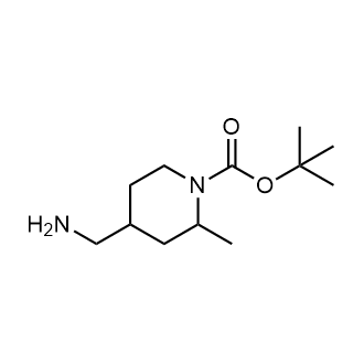 tert-Butyl 4-(aminomethyl)-2-methylpiperidine-1-carboxylate Structure