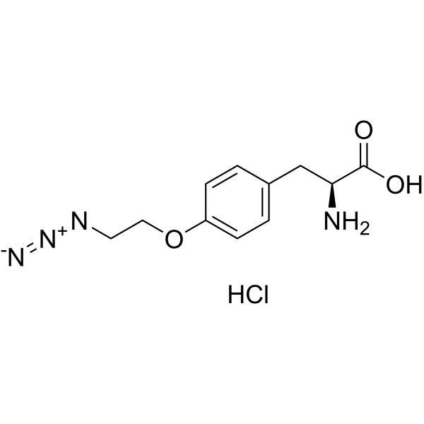 H-L-Tyr(2-azidoethyl)-OH hydrochloride结构式