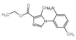 1-(2-氨基-5-甲基苯基)-5-甲基-1H-咪唑-4-羧酸乙酯结构式