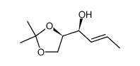 (2R,3S)-1,2-O-isopropylidene-(4E)-hexene-1,2,3-triol结构式