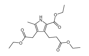 1H-Pyrrole-3-propanoic acid, 2-(ethoxycarbonyl)-4-(2-ethoxy-2-oxoethyl )-5-methyl-, ethyl ester Structure