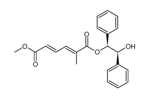 1-((1S,2S)-2-hydroxy-1,2-diphenylethyl) 6-methyl (2E,4E)-2-methylhexa-2,4-dienedioate结构式