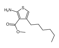 methyl 2-amino-4-hexylthiophene-3-carboxylate结构式