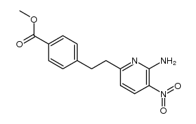 methyl 4-(2-(6-amino-5-nitropyridin-2-yl)ethyl)benzoate结构式