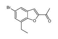 1-(5-bromo-7-ethyl-2-benzofuryl)ethan-1-one Structure
