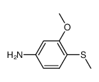 3-甲氧基-4-(甲硫基)苯胺结构式