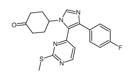 1-(4-Oxocyclohexyl)-4-(4-fluorophenyl)-5-[(2-methylthio)pyrimidin-4-yl]imidazole Structure