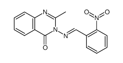 2-methyl-3-(2-nitro-benzylideneamino)-3H-quinazolin-4-one结构式
