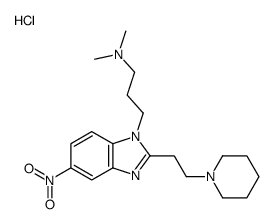 dimethyl-[3-[5-nitro-2-(2-piperidin-1-ylethyl)benzimidazol-1-yl]propyl]azanium,chloride结构式