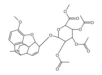 methyl (2S,3S,4S,5R,6R)-6-[[(4S,4aR,7S,7aR,12bS)-9-methoxy-3-methyl-2,4,4a,7,7a,13-hexahydro-1H-4,12-methanobenzofuro[3,2-e]isoquinoline-7-yl]oxy]-3,4,5-triacetyloxyoxane-2-carboxylate结构式