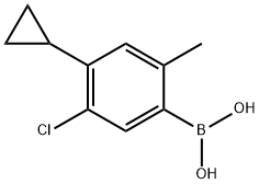 3-Chloro-6-methyl-4-cyclopropylphenylboronic acid Structure