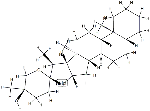 (25R)-5α-Spirostan-25-ol结构式