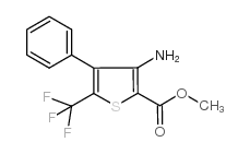 METHYL 3-AMINO-4-PHENYL-5-(TRIFUOROMETHYL)THIOPHENE-2-CARBOXYLATE Structure