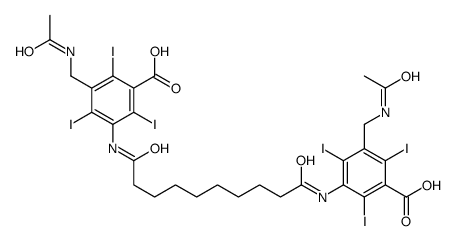 3-(acetamidomethyl)-5-[[10-[3-(acetamidomethyl)-5-carboxy-2,4,6-triiodoanilino]-10-oxodecanoyl]amino]-2,4,6-triiodobenzoic acid Structure
