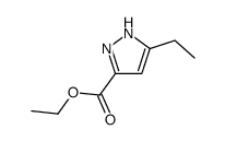 3-乙基-1H-吡唑-5-羧酸乙酯结构式