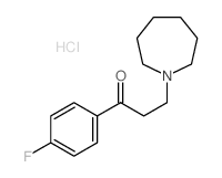 1-Propanone,1-(4-fluorophenyl)-3-(hexahydro-1H-azepin-1-yl)-, hydrochloride (1:1)结构式