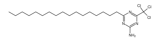 2-amino-4-heptadecyl-6-trichloromethyl-symm-triazine结构式