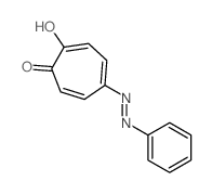 2,4,6-Cycloheptatrien-1-one,2-hydroxy-5-(2-phenyldiazenyl)-结构式